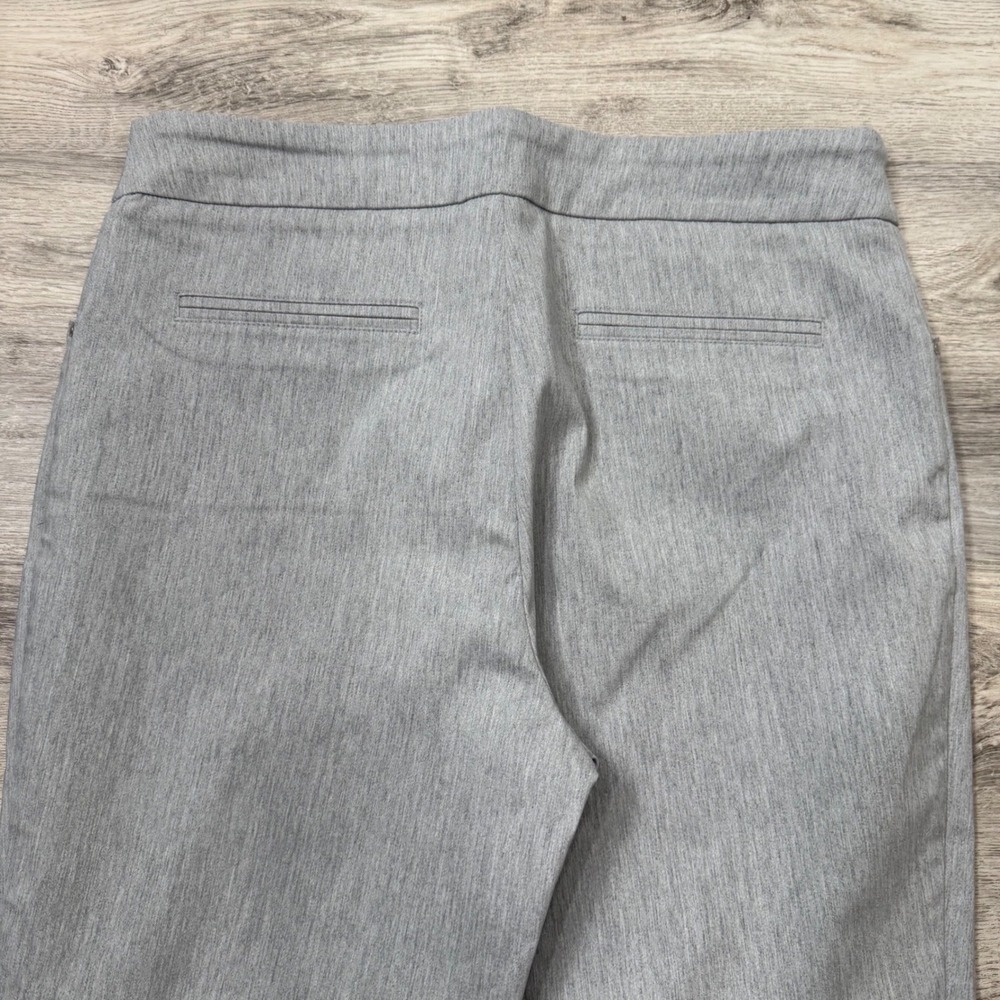 Hilary Radley Womens Pull On Straight Leg Pants Gray Heather Stretch Size Large - Picture 7 of 11